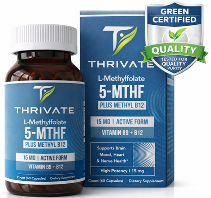 L-Methylfolate (15 mg) Plus Methyl B12 Capsules (Copy)